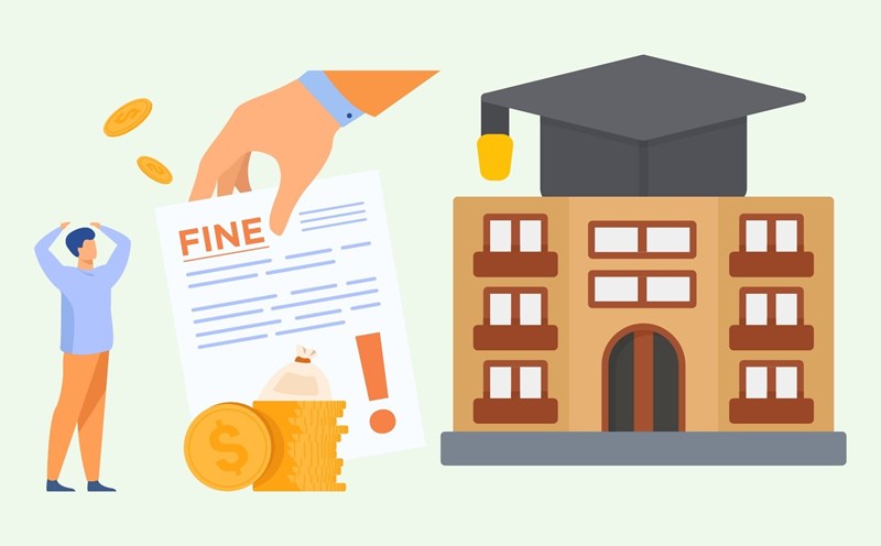 The penalty for violating regulations on the Standards of higher Education Institutions as expected by the Ministry of Education. Graphics: Linh Dan