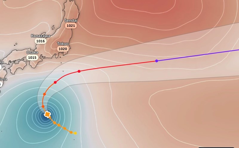 Storm Ha Long is about to reach super typhoon level. Photo: Zoom Earth