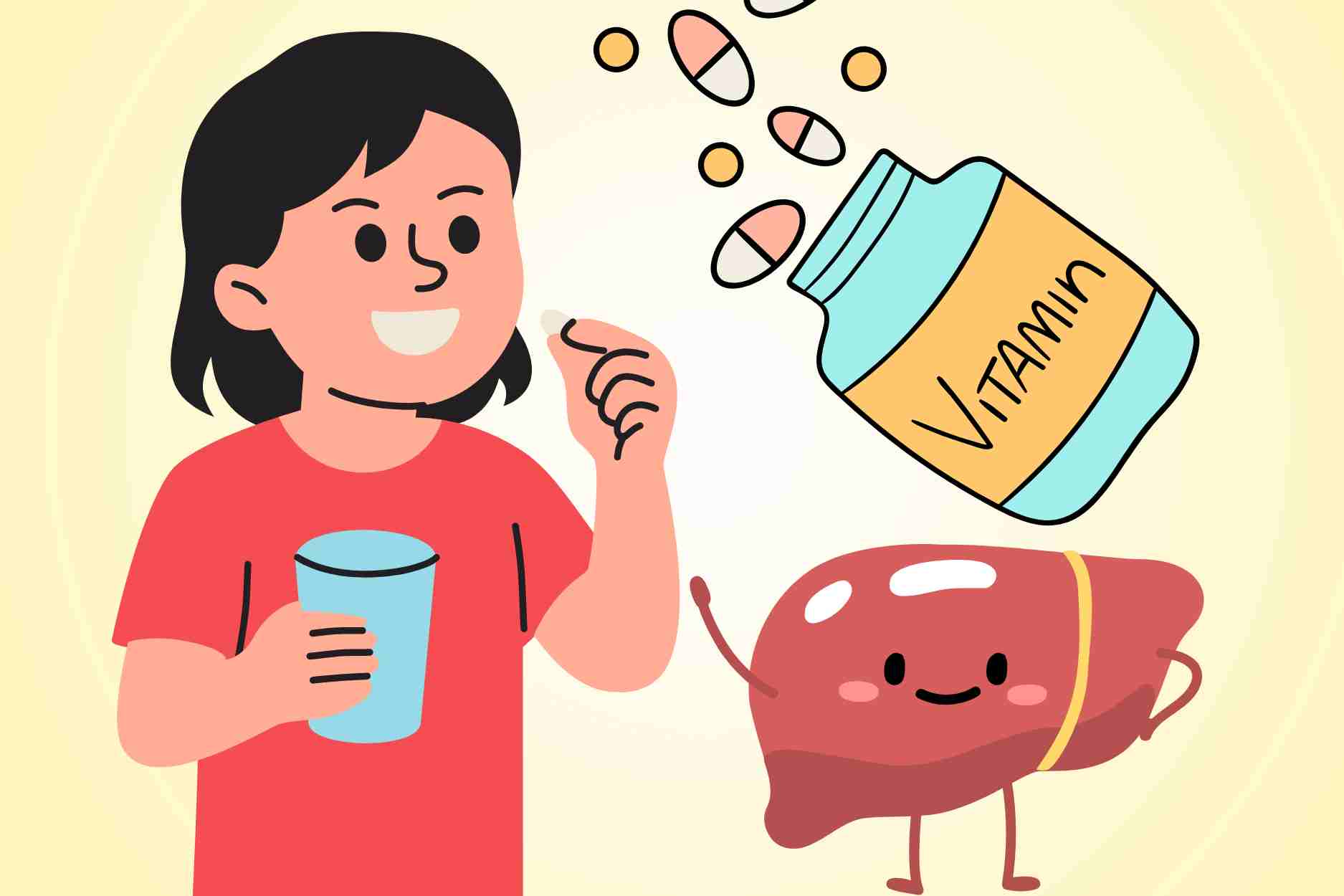 The golden time to take vitamins to keep the liver healthy, support effective detoxification