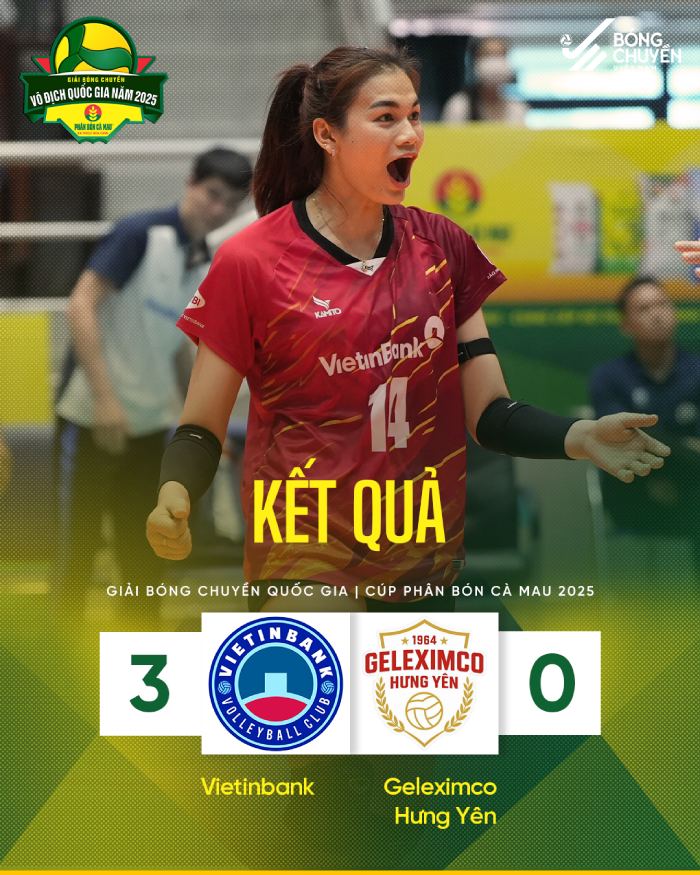 Vietinbank thang de Geleximco Hung Yen. Anh: Bong chuyen Viet Nam