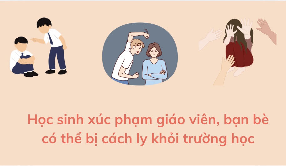 Students who insult teachers and friends may be quarantined from school. Photo: Van Trang