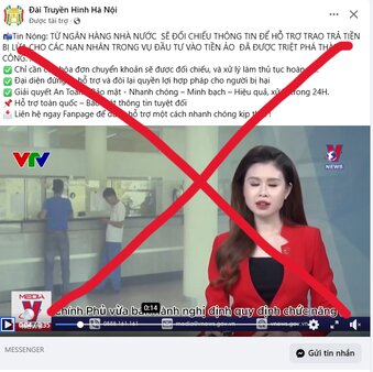 Người dân Hưng Yên cần lưu ý trang Facebook, TikTok gắn logo đài truyền hình giả. Ảnh: Công an tỉnh Hưng Yên