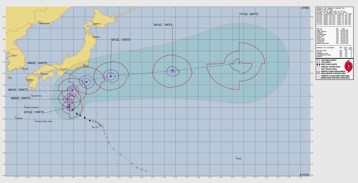 Du bao duong di cua bao Ha Long. Anh: JTWC