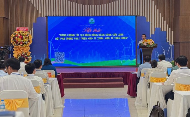 The workshop discussed solutions for developing renewable energy and upgrading power infrastructure in the Mekong Delta. Photo: Hoang Loc