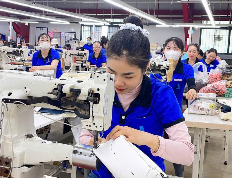 Người lao động tại một doanh nghiệp đang được LĐLĐ TPHCM đề nghị áp dụng lương tối thiểu từ vùng III lên vùng II. Ảnh: Đức Long