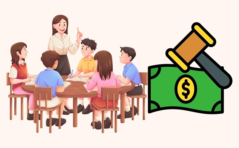 For additional teaching without registration from students, educational institutions can be fined up to 10 million VND. Graphics: Linh Dan