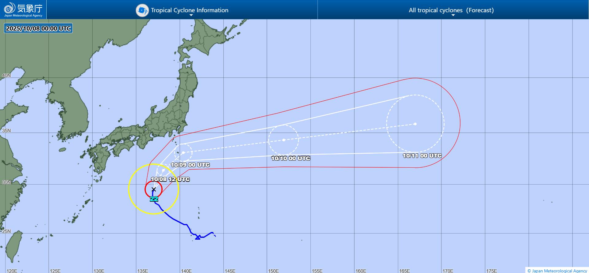 Du bao duong di cua bao Ha Long. Anh: JMA