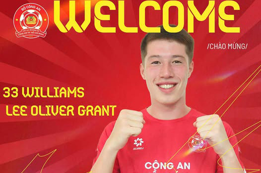 The Ho Chi Minh City Police Team announced new signing Williams Lee. Photo: HCMC CA