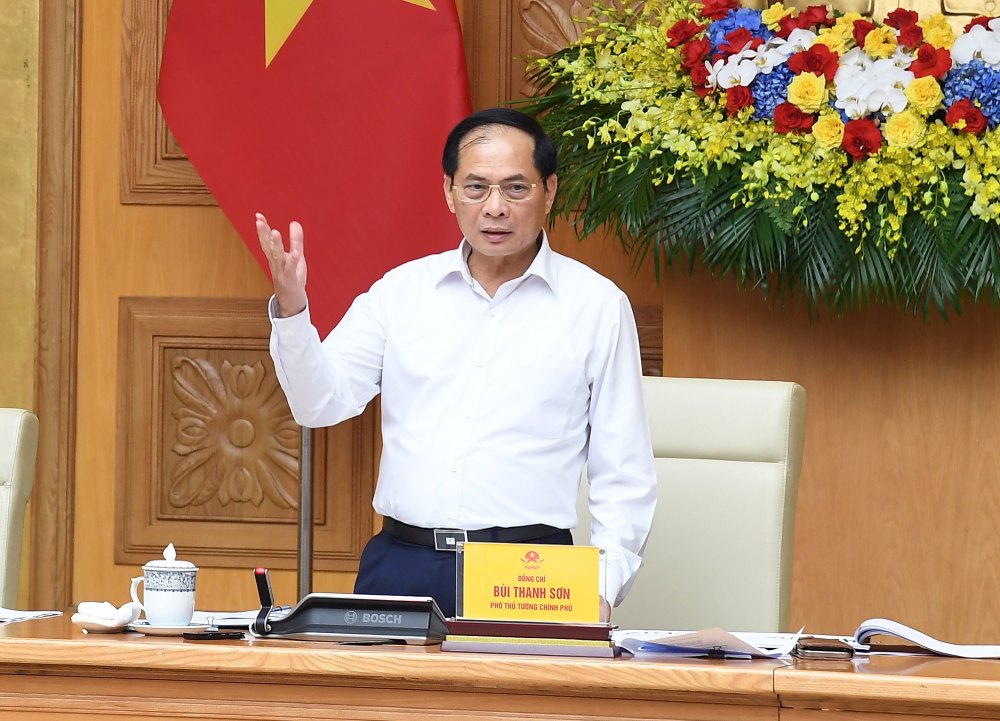 Deputy Prime Minister Bui Thanh Son is the Head of the Steering Committee for the Opening Ceremony of the United Nations Convention against Cybercrime and related events. Photo: VGP