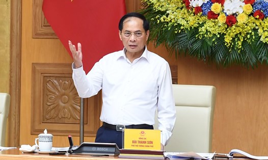 Phó Thủ tướng Chính phủ Bùi Thanh Sơn làm Trưởng Ban Chỉ đạo lễ mở ký Công ước của Liên Hợp Quốc về chống tội phạm mạng và các sự kiện liên quan. Ảnh: VGP