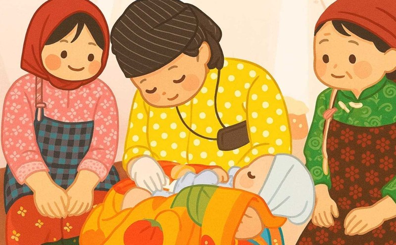 Village midwives can receive an allowance of nearly 2.8 million VND/month. Graphics: Huong Giang