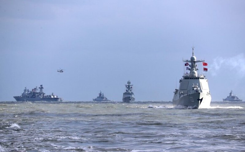 Chinese warships during a drill with Russia. Photo: Xinhua