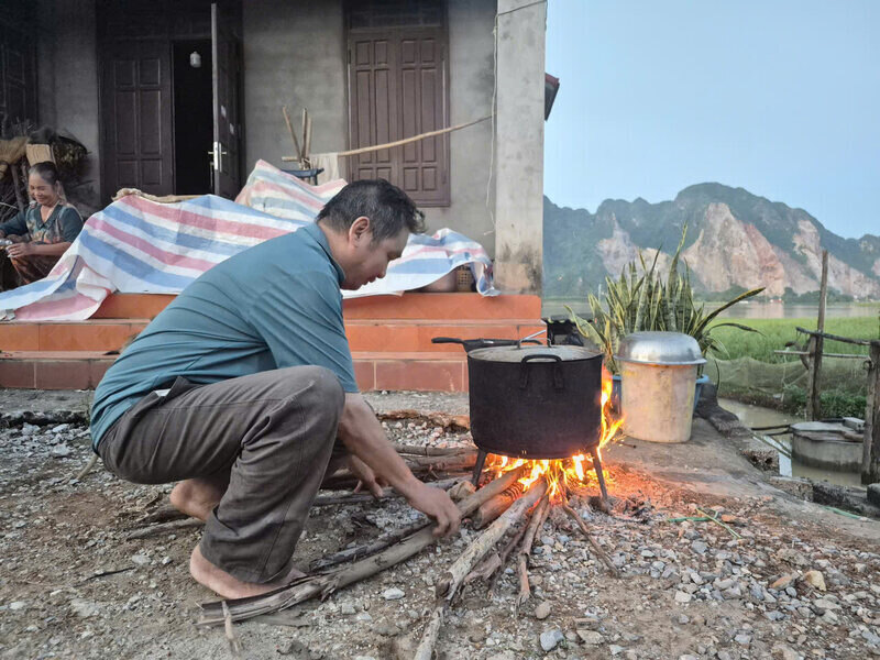 Bua com chieu nau tam. Anh: Khanh Linh