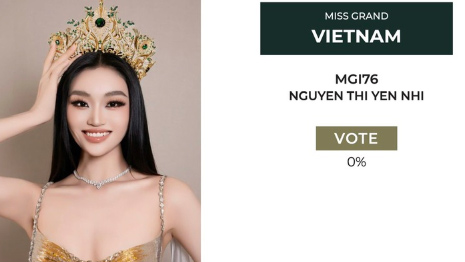 Hinh anh Yen Nhi nhan 0% binh chon tai hang muc Miss Popular Vote. Anh chup man hinh