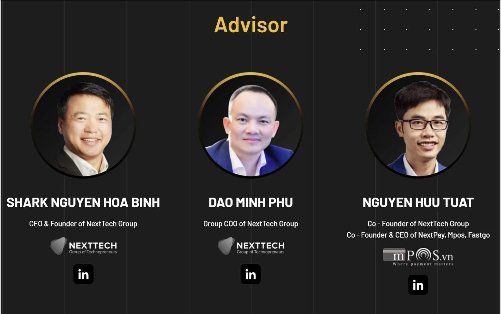 Shark Binh in the list of consultants of AntEX. Photo: AntEX