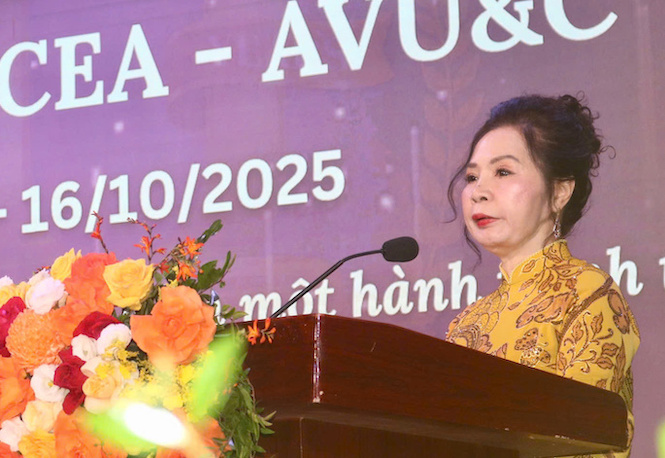 Pho Giao su, Tien si Nguyen Phuong Nga, Giam doc Trung tam kiem dinh chat luong giao duc - Hiep hoi Cac truong dai hoc, cao dang Viet Nam. Anh: Doan Nhan