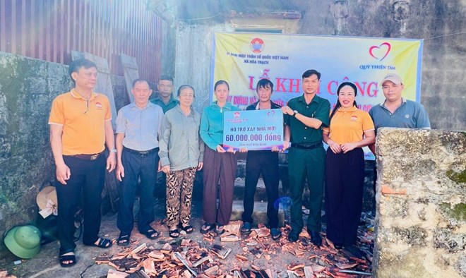 Khởi công xây dựng nhà mới cho người dân bị sập nhà sau bão số 10