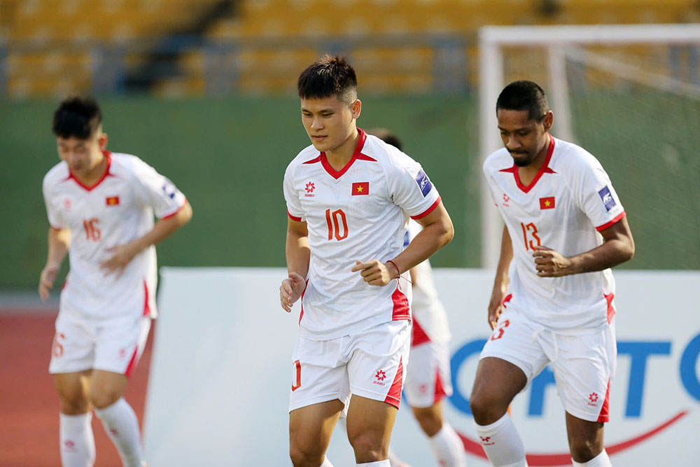 베트남 대표팀은 네팔 대표팀과의 경기에서 유리한 결과를 목표로 합니다. 사진: 탄 부