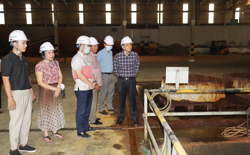 The People's Council's specialized monitoring team will conduct a detailed inspection at the factory of Tan Thu Van Phong Company Limited. Photo: Hai Phong Portal
