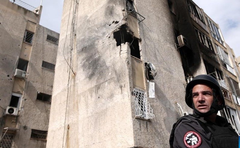 A building in Ashkelon, Israel, was damaged in missile attacks from Gaza. Photo: Xinhua