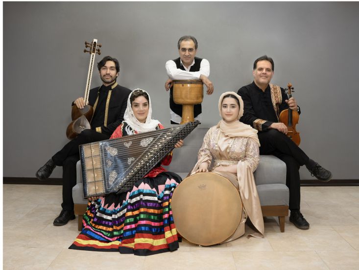 El grupo de musica folclorica tradicional irani Sar Afshan participara en la actuacion en el Festival Mundial de la Cultura. Foto: BTC proporcionada