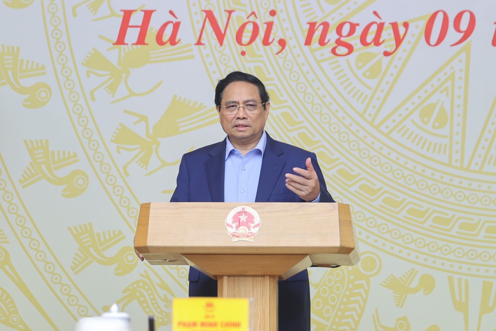 Politburo member and Prime Minister Pham Minh Chinh emphasized the uncompromising declaration of war and the creation of a movement and trend for the entire people to push back drug crimes. Photo: Nhat Bac