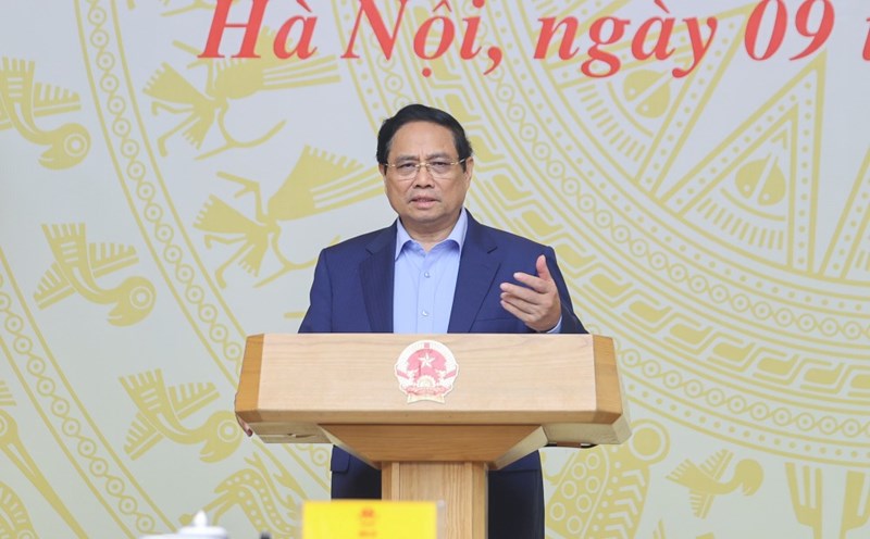 Politburo member and Prime Minister Pham Minh Chinh emphasized the uncompromising declaration of war and the creation of a movement and trend for the entire people to push back drug crimes. Photo: Nhat Bac