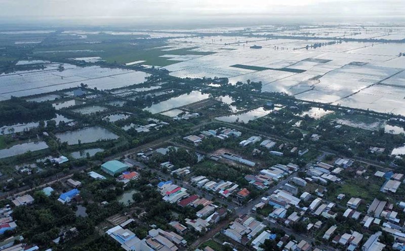 Tay Ninh faces the biggest flooding of the year. Photo: Nguyen Quang
