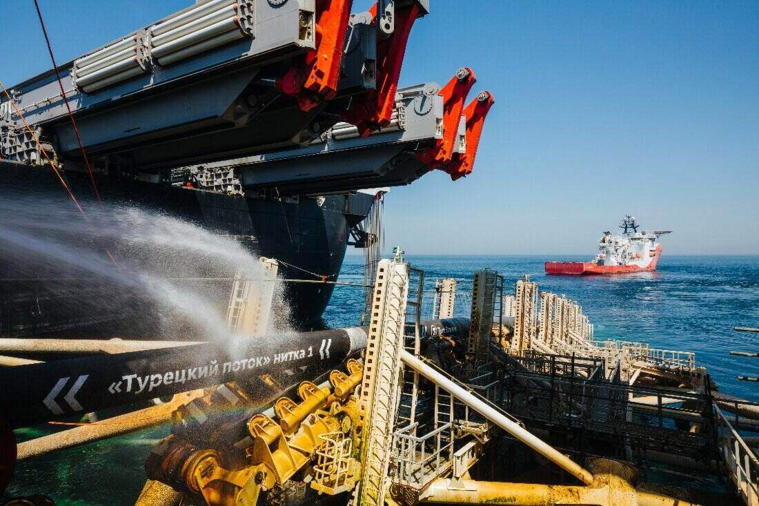 El gasoducto TurkStream lleva gas ruso a Turquia. Foto: Gazprom