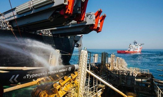 Đường ống TurkStream đưa khí đốt Nga sang Thổ Nhĩ Kỳ. Ảnh: Gazprom