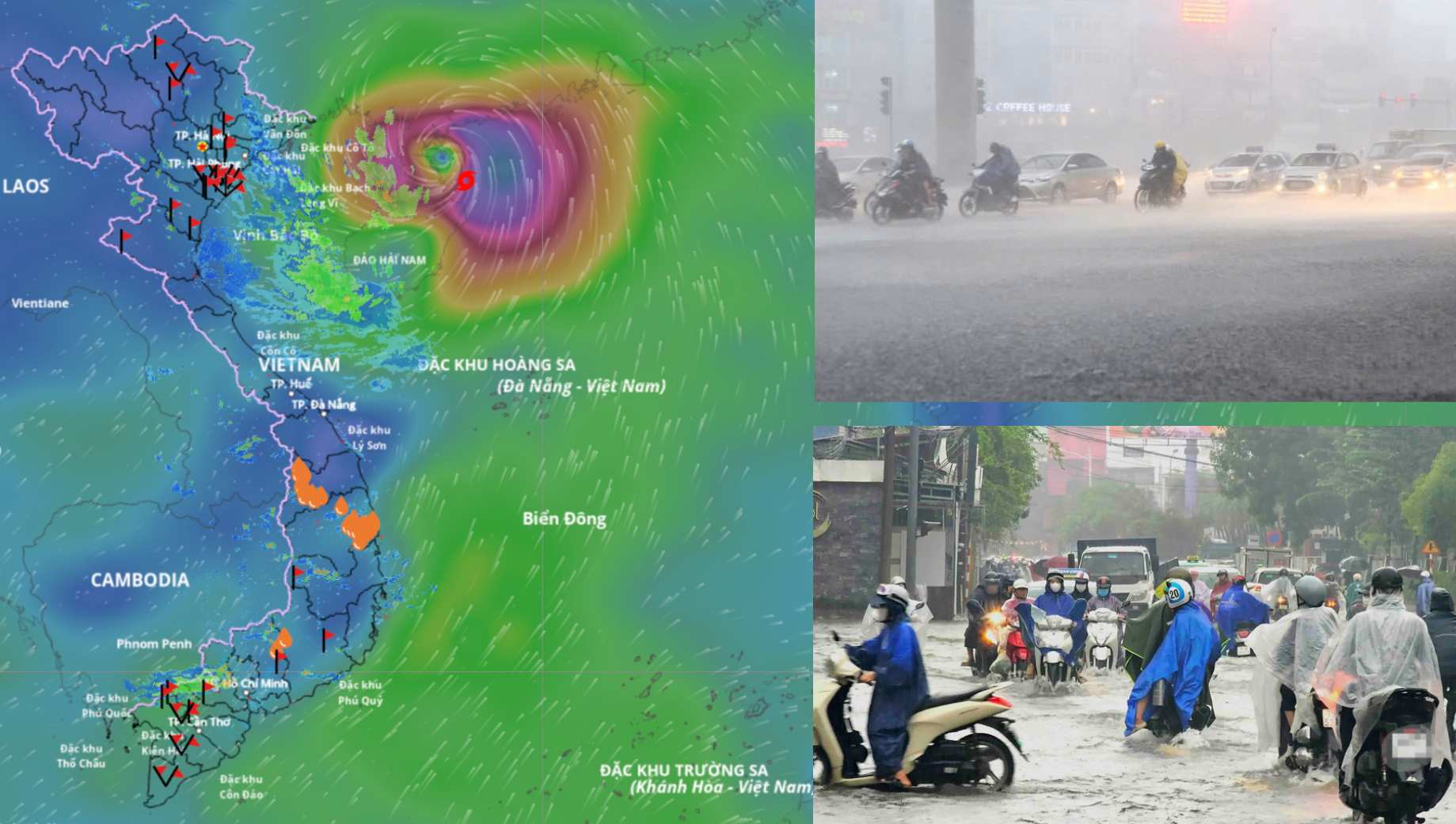 Storm No. 11 Matmo has caused heavy rain in the North. Source of storm location on October 5: Vietnam Disaster Monitoring System