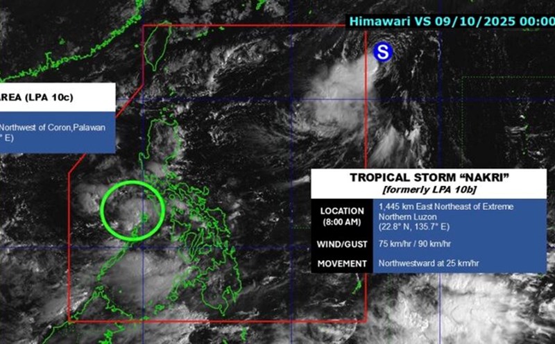 A new low pressure has formed in the East Sea. Photo: PAGASA