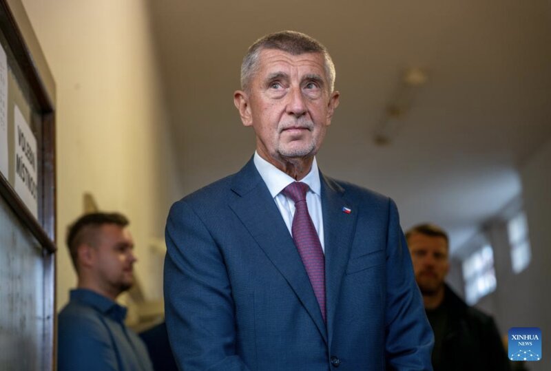 Former Czech Prime Minister Andrej Babis announced the arms assistance to Ukraine. Photo: Xinhua