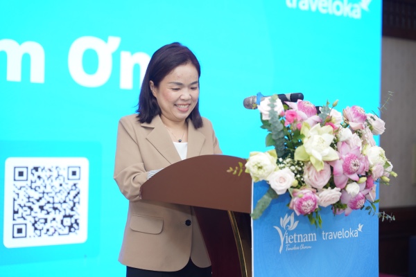 Ba Huynh Thi Mai Thi, Giam doc Traveloka Viet Nam phat bieu. Anh: Phuong Anh
