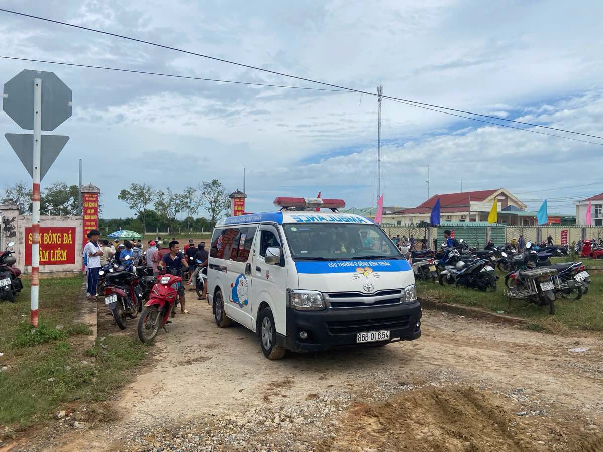 Vi tri san bong xay ra vu viec. Anh: Duy Tuan