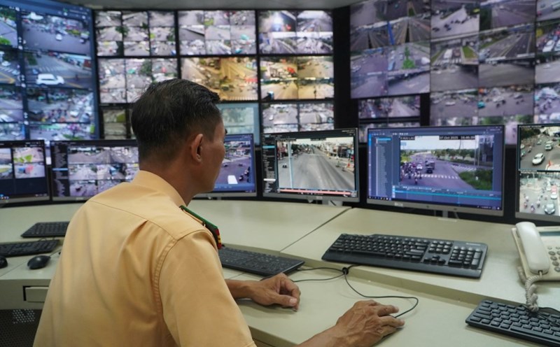 Ho Chi Minh City has 31 AI cameras to identify violations at intersections. Photo: Ly Linh