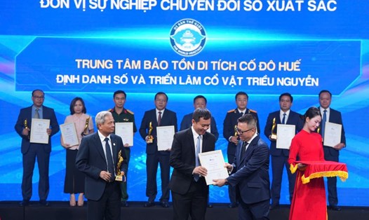 Trung tâm Bảo tồn di tích cố đô Huế đạt Giải thưởng Chuyển đổi số Việt Nam năm 2025. Ảnh: Ban Tổ chức