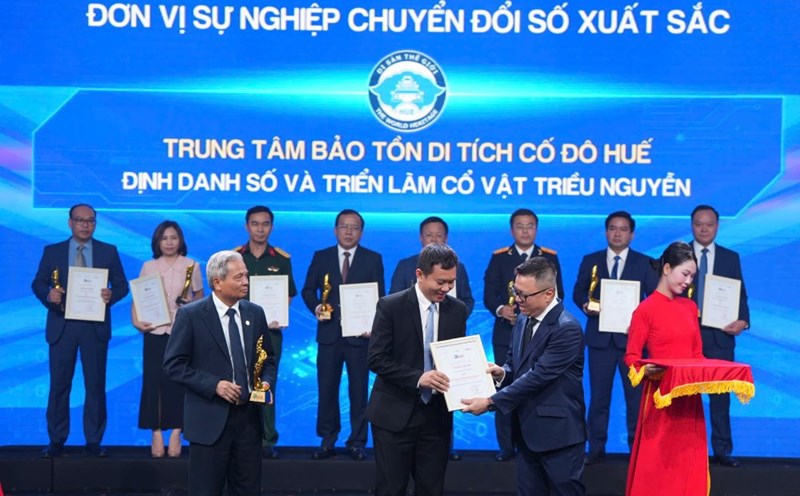 The Hue Monuments Conservation Center won the Vietnam Digital Transformation Award in 2025. Photo: Organizing Committee