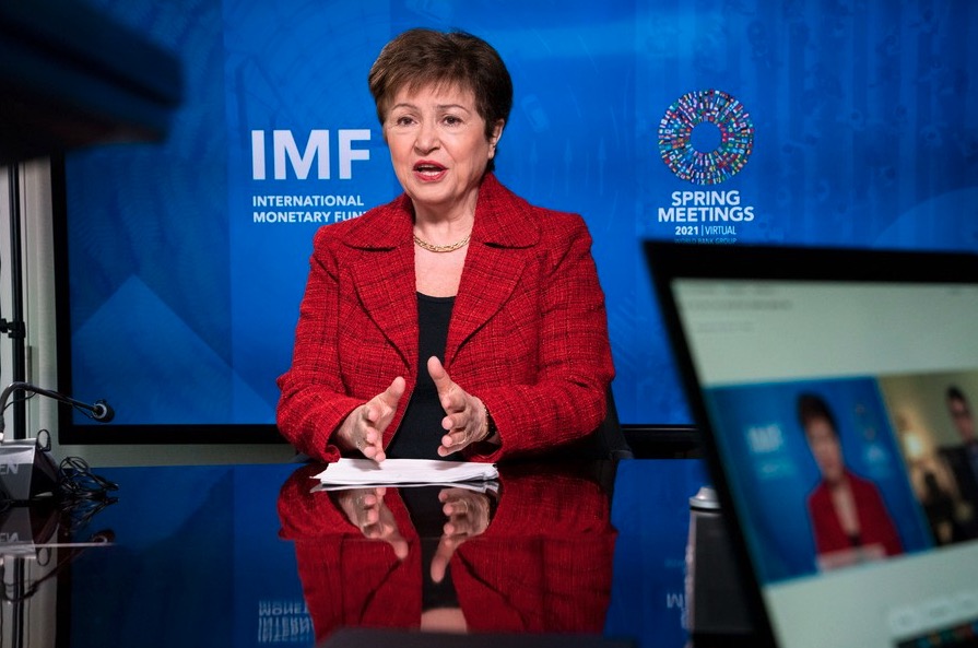 IMF managing director Kristalina Georgieva stressed the risk of global public debt exceeding the scale of the world economy. Photo: Xinhua