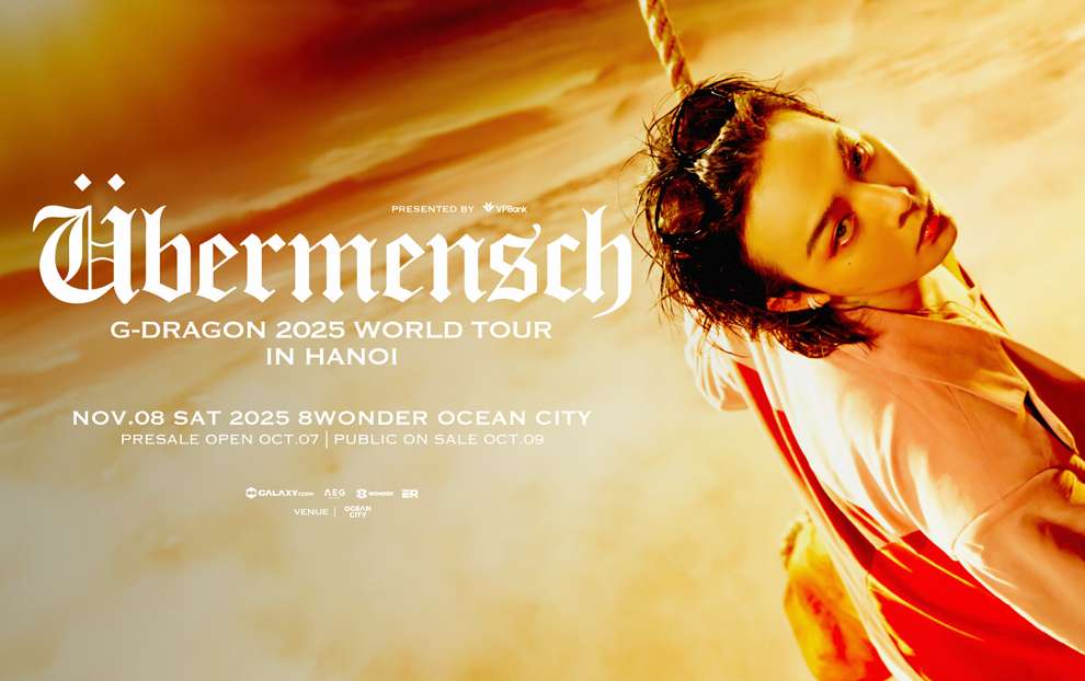 VPBank lan thu 2 dong hanh cung G-DRAGON, la thuong hieu noi dia duy nhat tro thanh nha tai tro danh xung trong chuoi G-DRAGON 2025 WORLD TOUR [Übermensch]. Anh: VPBank