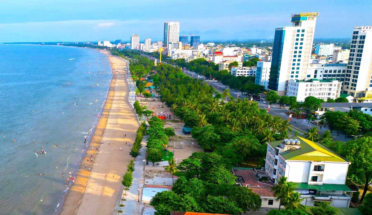 The Nghi Hai Eco-Food Project of Shanghai Investment Company Limited has just been notified by the People's Committee of Nghe An province to reclaim land in Cua Lo ward. Photo: Ngoc Anh