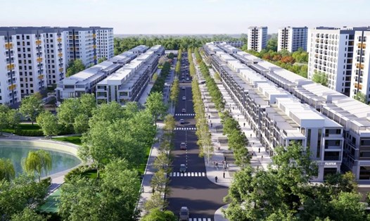 Phối cảnh dự án khu nhà ở công nhân, nhà ở xã hội khu công nghiệp Yên Mỹ II, tỉnh Hưng Yên. Ảnh: Nhà ở xã hội Hưng Yên
