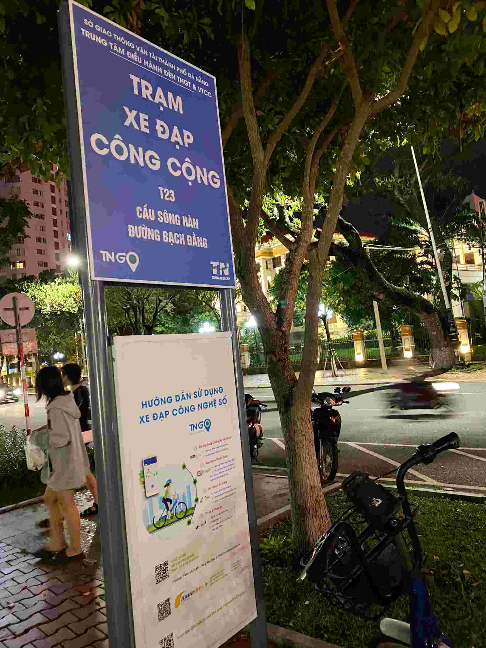 A public bicycle station in Da Nang. Photo: Thuy Linh