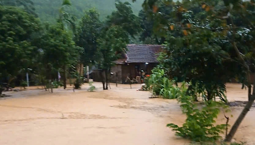 Many places in Phong Nha commune were flooded due to floods. Photo: Hai Trung
