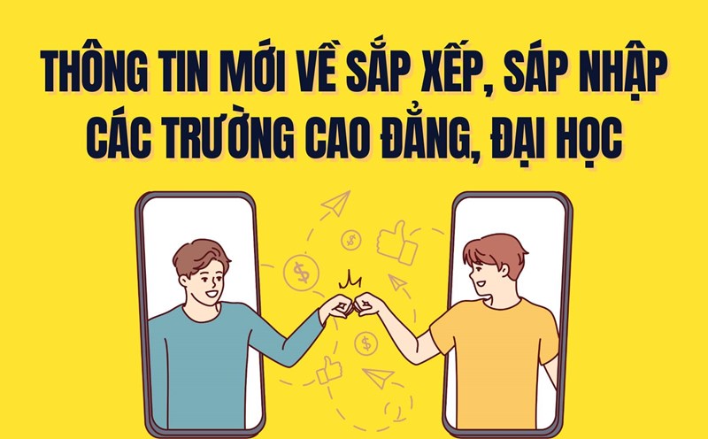 New information on the arrangement and merger of colleges and universities. Graphics: Tra My