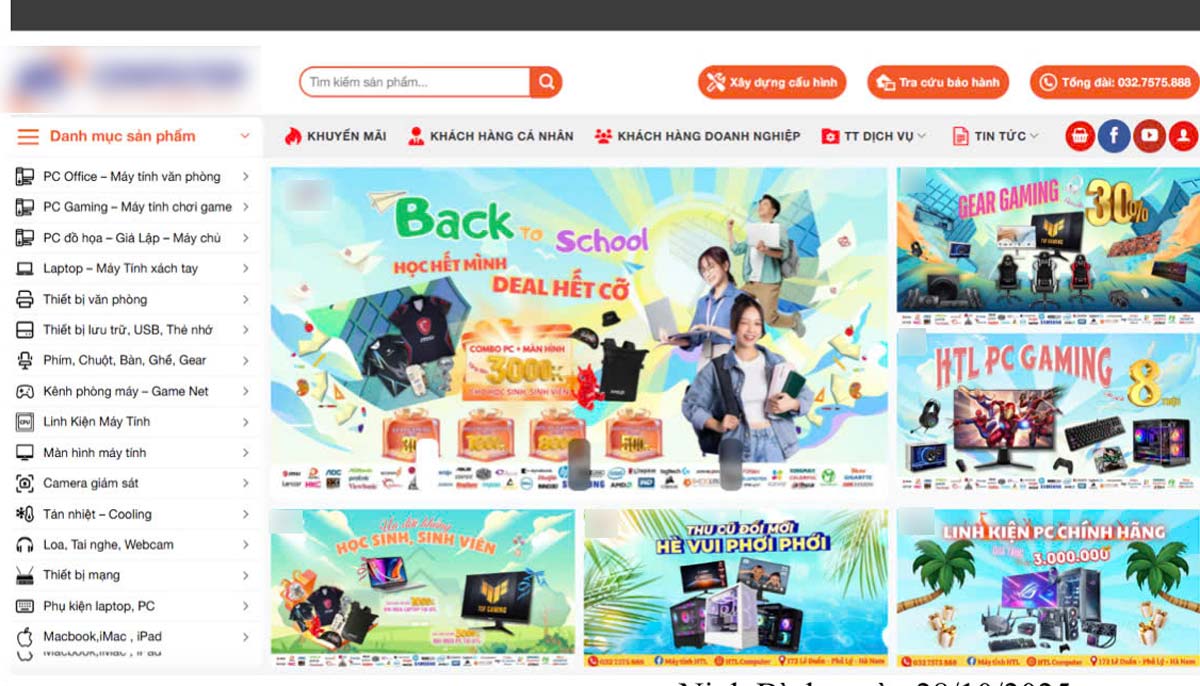 ニンビン省市場管理局第1市場管理チームがT.H.HTL Company Limitedを査察し、処罰した。写真: ニンビン省市場管理局