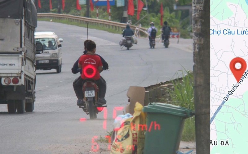 1 motorbike was fined in Bac Ninh (closed). Photo: Traffic Police Department of Bac Ninh Police