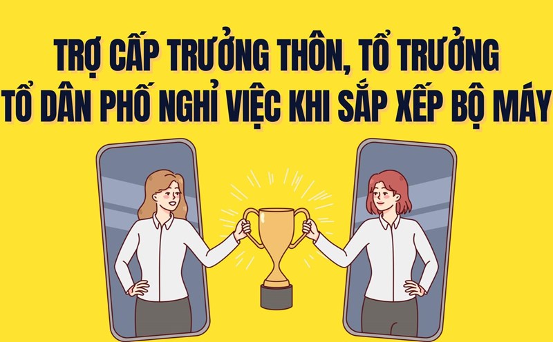 Allowances for village heads and residential group heads who quit when reorganizing the apparatus. Graphics: Tra My