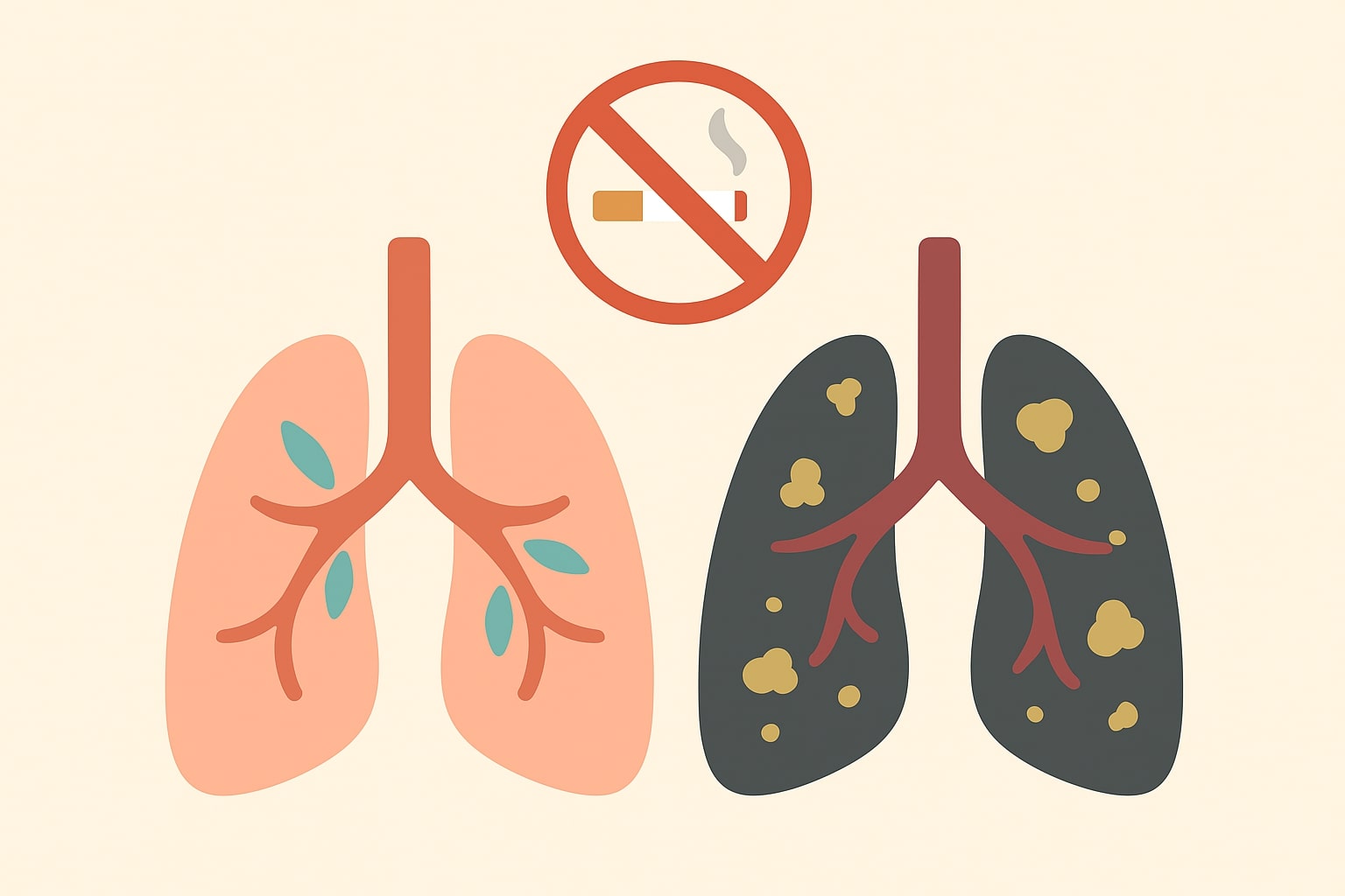 After smoking for a long time, the patient faced terminal cancer. Graphics: Huong Giang