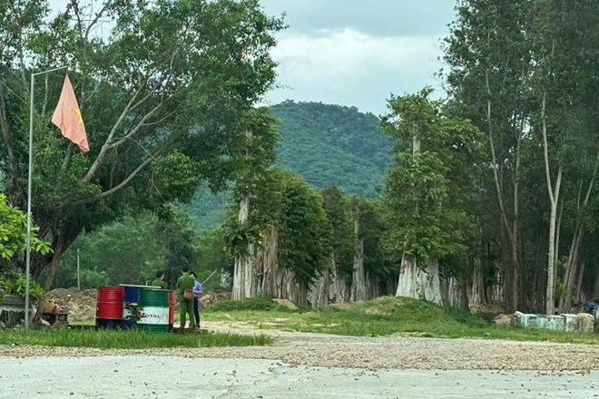 Disciplinary action to force the dismissal of the Head of the Gia Lai Provincial Forest Protection Department and 4 subordinates due to the case of forest violations. In the photo, the police are investigating the case that occurred in Gia Lai. Photo: Ngoc Ho